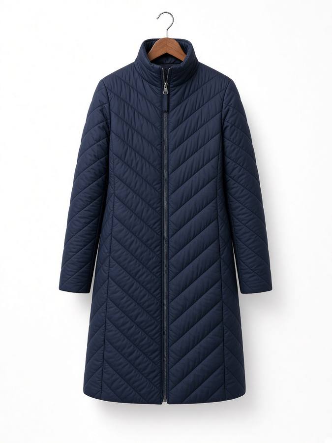 Brendi Chevron Quilted Coat