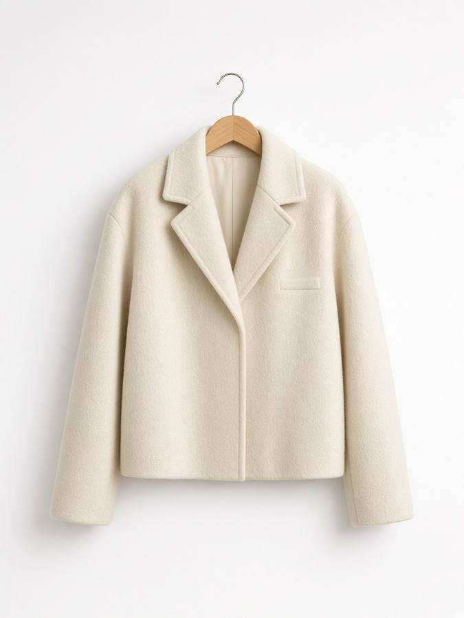 Brendi Cropped Wool Coat