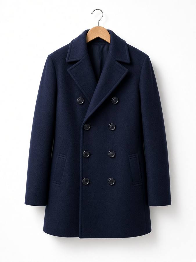 Brendi Peacoat Navy Wool