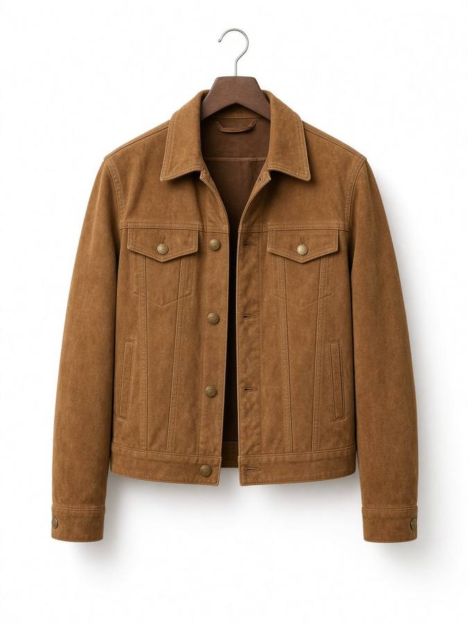 Brendi Suede Trucker Jacket